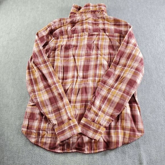 L.L. Bean Shirt Mens Medium Red Plaid Flannel Long Sleeve Collared Button Down - Picture 10 of 11